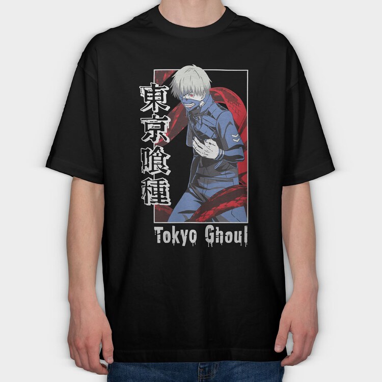 Tokio Ghoul 2, Tricou Oversize Barbati (Unisex)