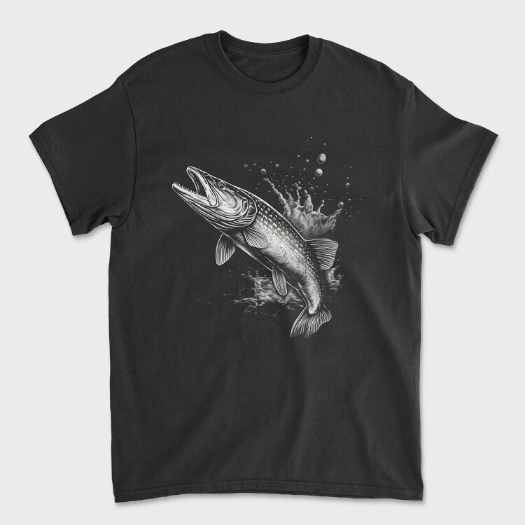 Fish Monochrome, Tricou Barbati (Unisex)