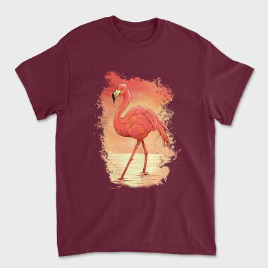 Flamingo Painting, Tricou Barbati (Unisex)