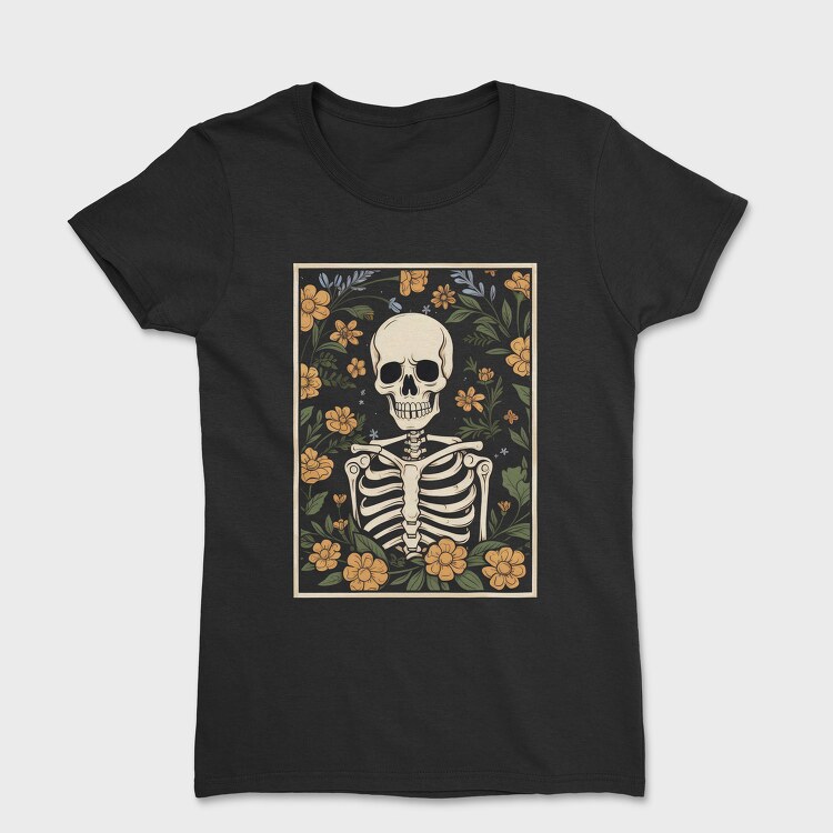 Floral Skeleton, Tricou Femei