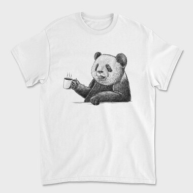 Coffee Panda Sketch, Tricou Barbati (Unisex)