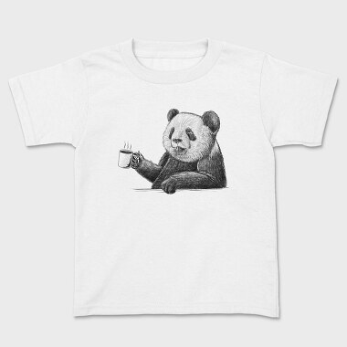 Coffee Panda Sketch, Tricou Copii