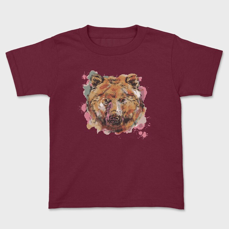 Bear Watercolor, Tricou Copii