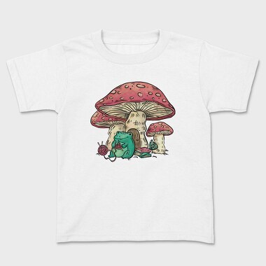 Frog Knitting Mushroom House, Tricou Copii