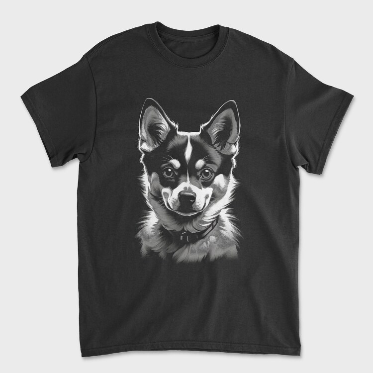 Kleekai Dog Monochrome, Tricou Barbati (Unisex)