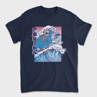 Skeleton Surf, Tricou Barbati (Unisex)