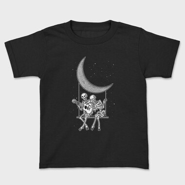 Skeletons Couple Guitar Moon, Tricou Copii