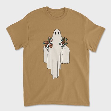 Ghost With Flowers, Tricou Barbati (Unisex)