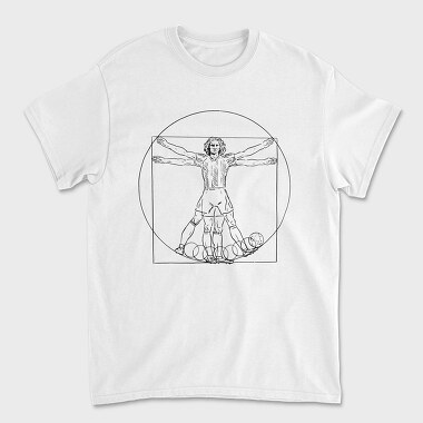 Vitruvian Man Football, Tricou Barbati (Unisex)