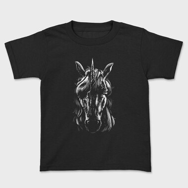 Blindfold Unicorn Portrait, Tricou Copii