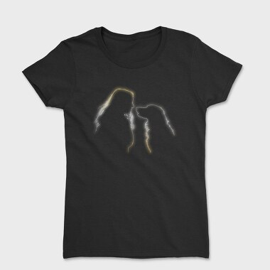 Girl and Golden Retriever, Tricou Femei