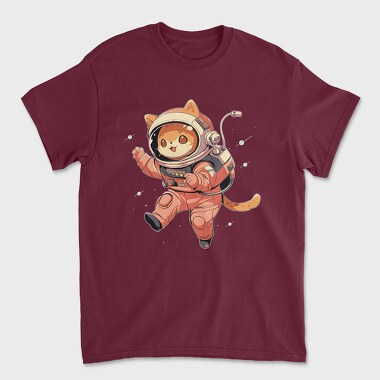 Cute Cat in Space, Tricou Barbati (Unisex)