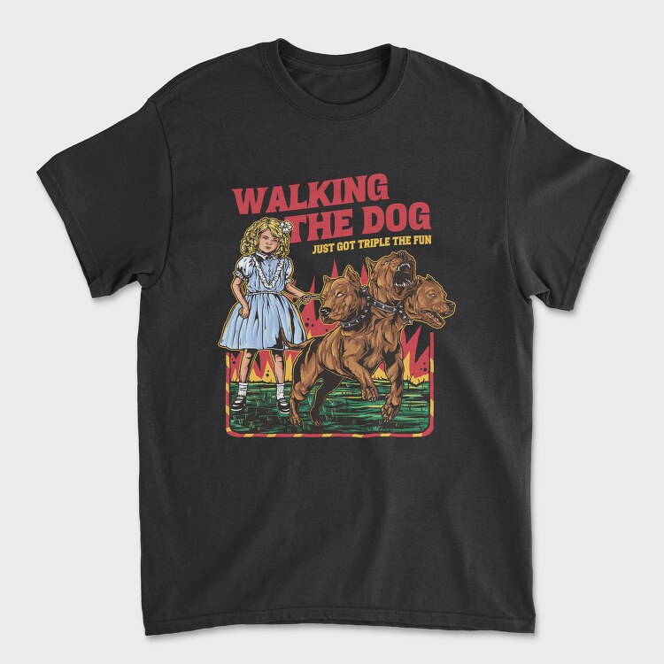 Girl With Three Head Dog, Tricou Barbati (Unisex)