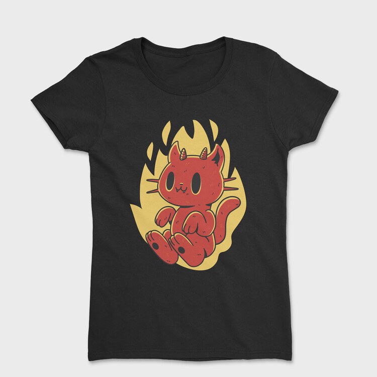 Cute Devil Cat, Tricou Femei