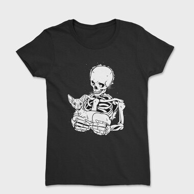 Skull With Cat, Tricou Femei