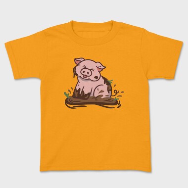 Cute Pig Mud, Tricou Copii