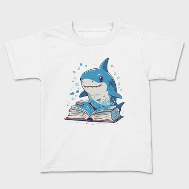 Cute Shark Reading, Tricou Copii