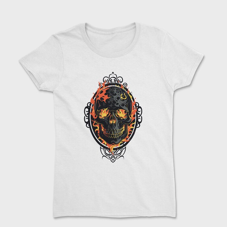 Gothic Skull on Fire, Tricou Femei