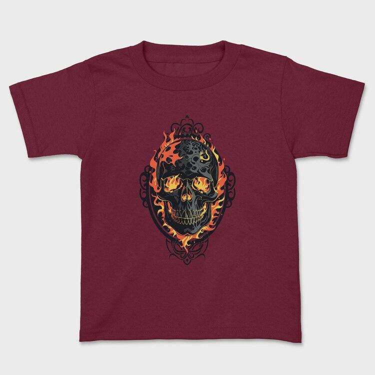 Gothic Skull on Fire, Tricou Copii