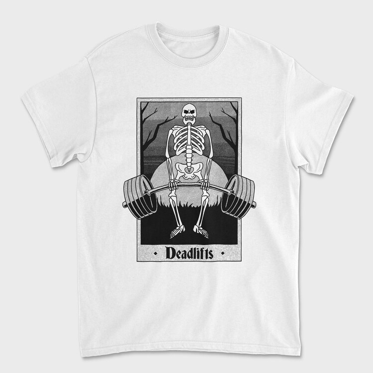 Deadlifts Skeleton, Tricou Barbati (Unisex)