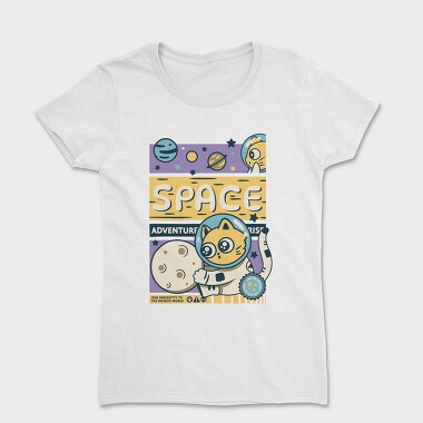 Space Adventure Cat, Tricou Femei