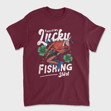 Lucky Fishing, Tricou Barbati (Unisex)