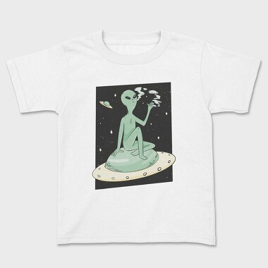 Marijuana Weed Alien, Tricou Copii