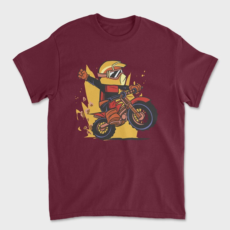 Dirt Bike Cartoon, Tricou Barbati (Unisex)