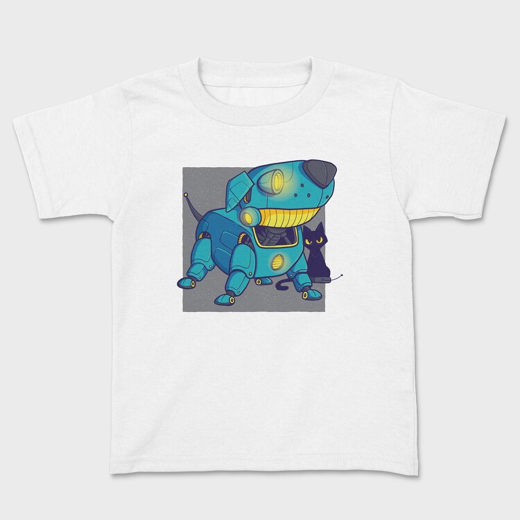 Dog Blue Robot, Tricou Copii