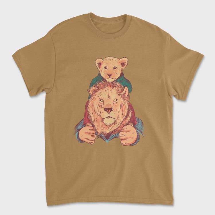 Father And Son Lion, Tricou Barbati (Unisex)