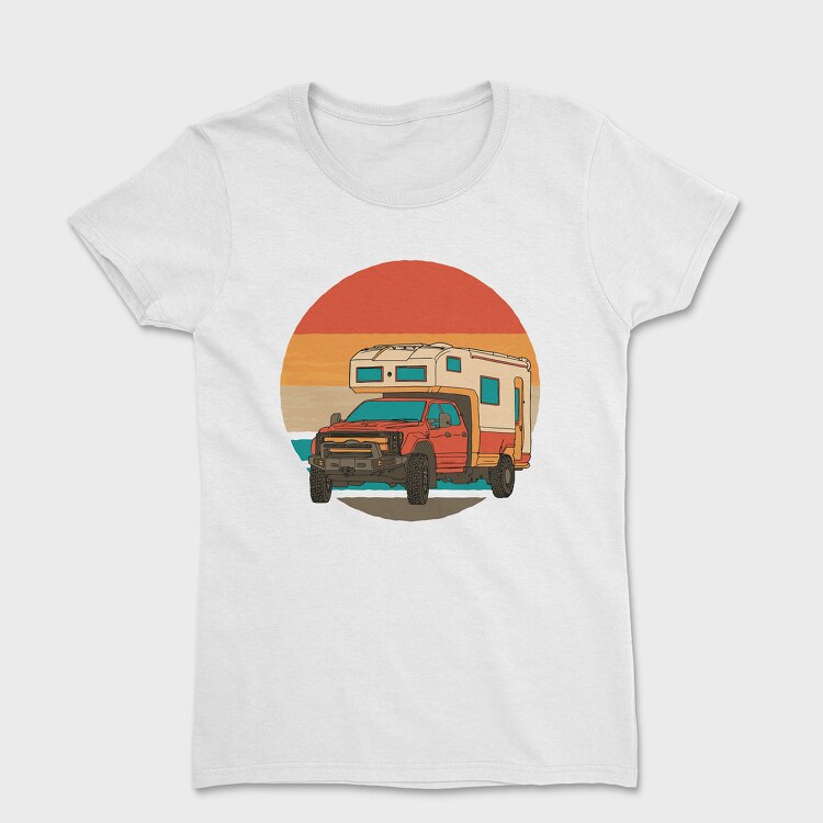 Retrosunset Camper, Tricou Femei