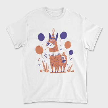 Birthday Llama, Tricou Barbati (Unisex)