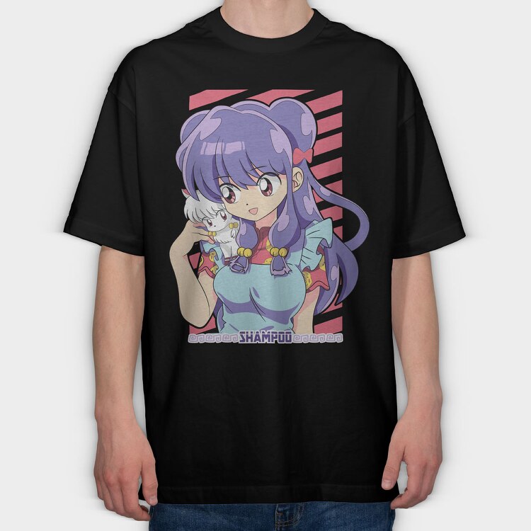 Ranma Shampoo, Tricou Oversize Barbati (Unisex)