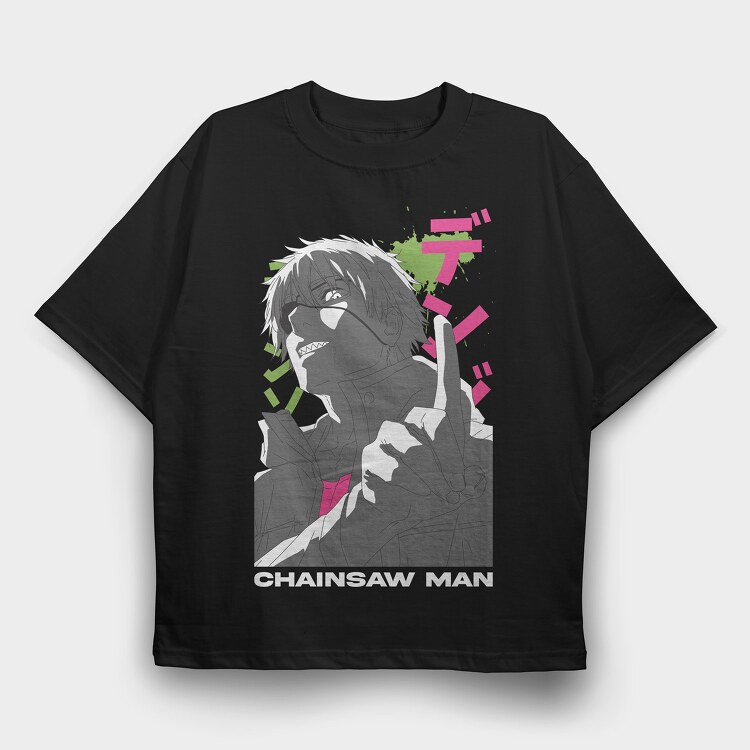 Chainsaw Man 16, Tricou Oversize Barbati (Unisex)