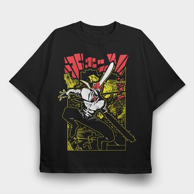 Chainsaw Man 2, Tricou Oversize Barbati (Unisex)