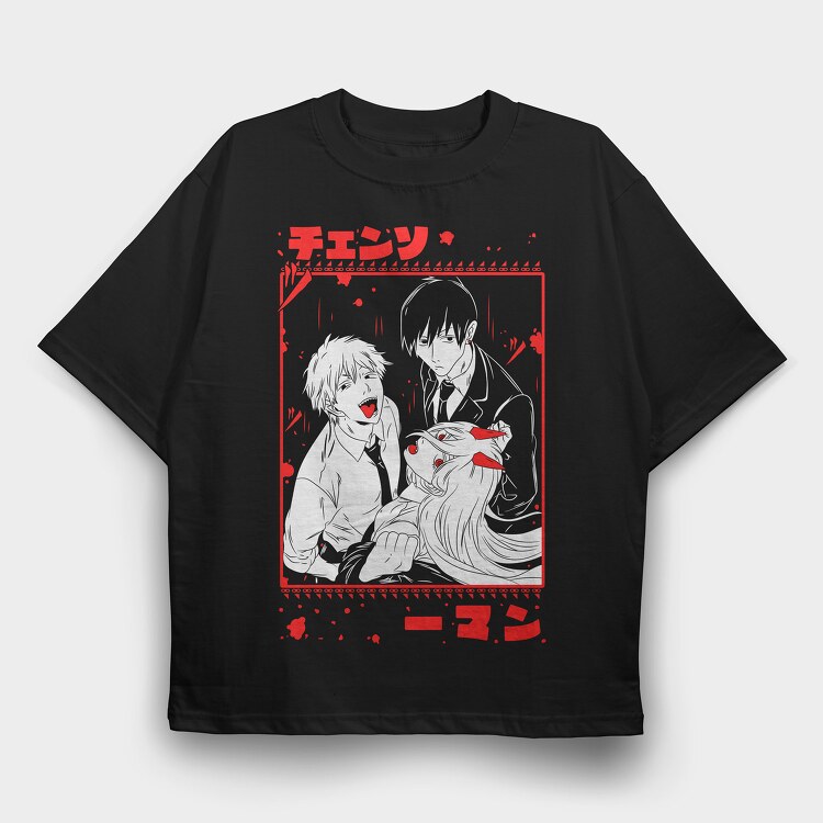 Chainsaw Man 6, Tricou Oversize Barbati (Unisex)