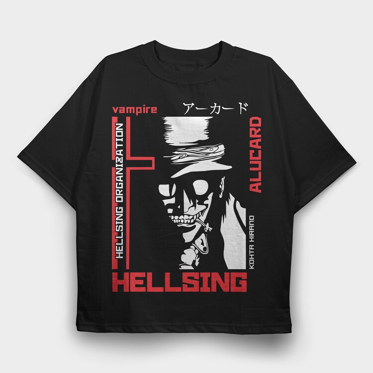 Hellsing 6, Tricou Oversize Barbati (Unisex)