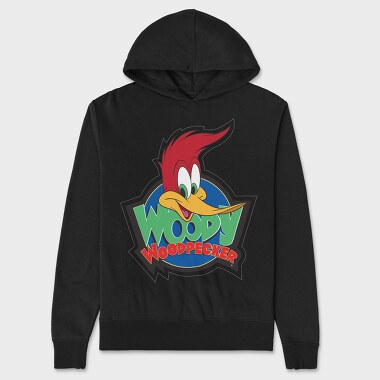 Cartoon Retro Woody Woodpecker 3, Hanorac Oversize Barbati (Unisex)