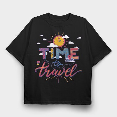 Time to Travel, Tricou Oversize Barbati (Unisex)