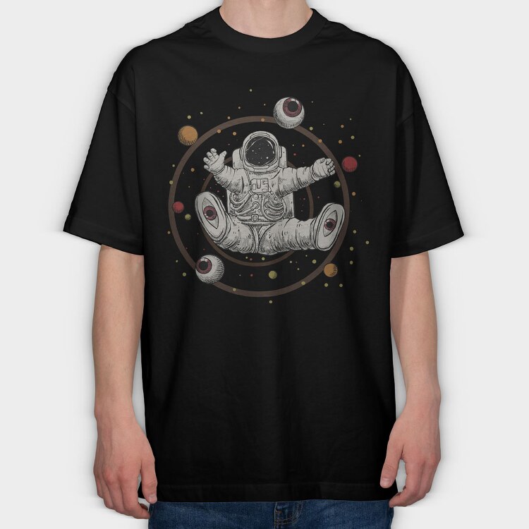 Abstract Astronaut, Tricou Oversize Barbati (Unisex)