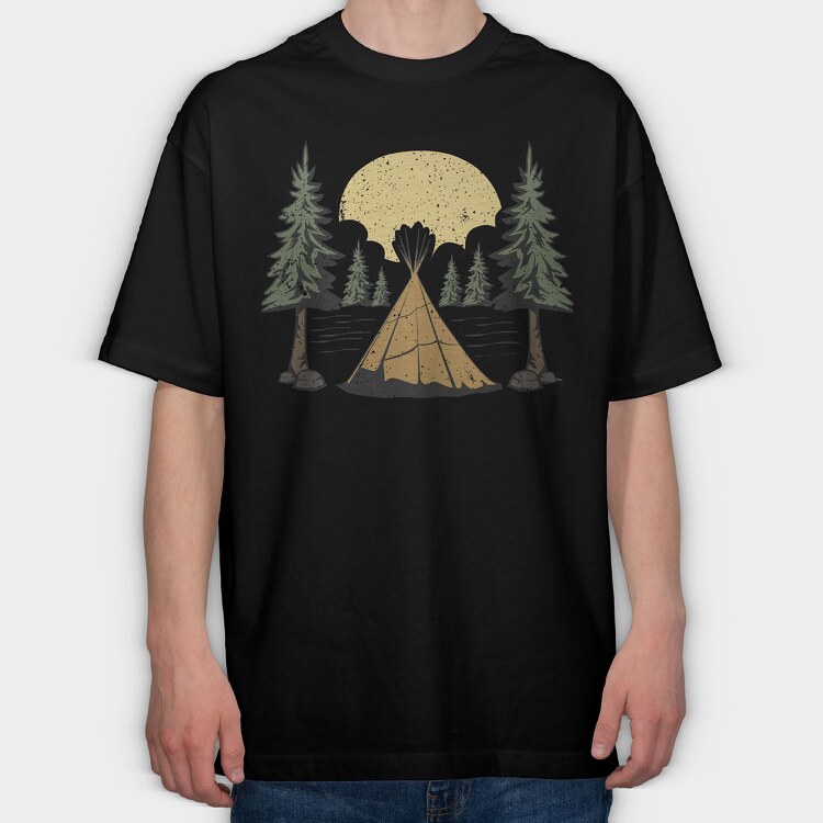 Retro Nature Outdoor 20, Tricou Oversize Barbati (Unisex)