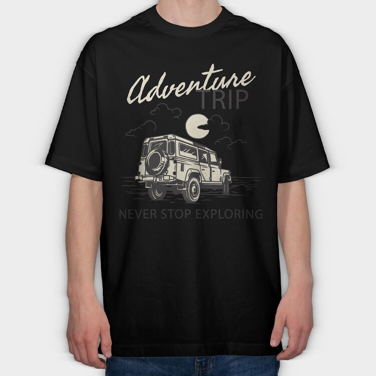 Adventure Trip, Tricou Oversize Barbati (Unisex)