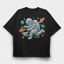 Astronaut Painting, Tricou Oversize Barbati (Unisex)