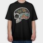 Skull Beach 2, Tricou Oversize Barbati (Unisex)
