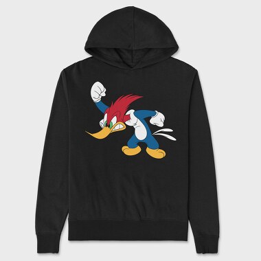 Cartoon Retro Woody Woodpecker 5, Hanorac Oversize Barbati (Unisex)