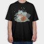 Watercolor Fox, Tricou Oversize Barbati (Unisex)