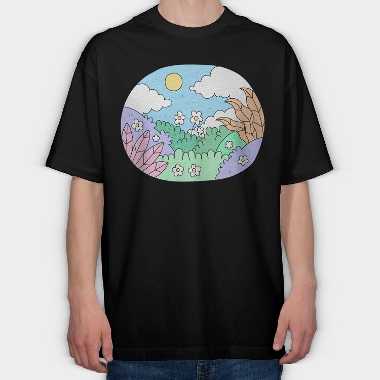 Garden 3, Tricou Oversize Barbati (Unisex)