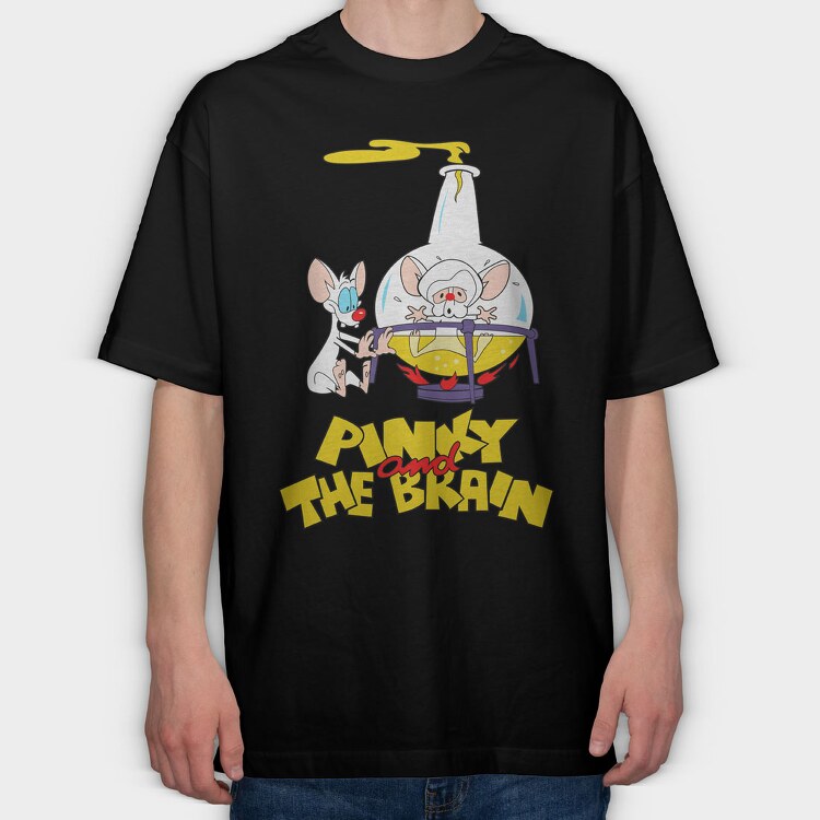 Pinky & the Brain 1, Tricou Oversize Barbati (Unisex)