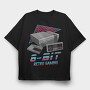 8 Bit Retro Gaming, Tricou Oversize Barbati (Unisex)