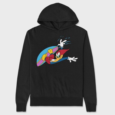 Cartoon Retro Woody Woodpecker 6, Hanorac Oversize Barbati (Unisex)